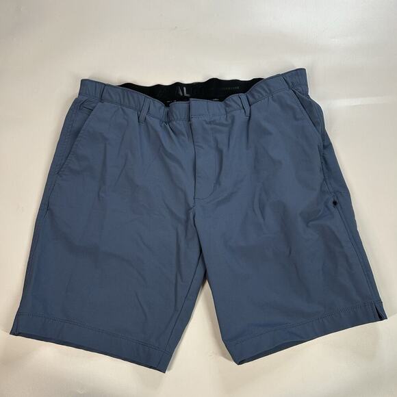 01. Algo Higgins Golf Performance Chino Shorts Mens 36X9 Blue Pockets - Picture 1 of 10